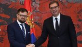 DOBRODOŠLICA ZA BERGANTA: Vučić primio akreditive novog ambasadora Slovenije