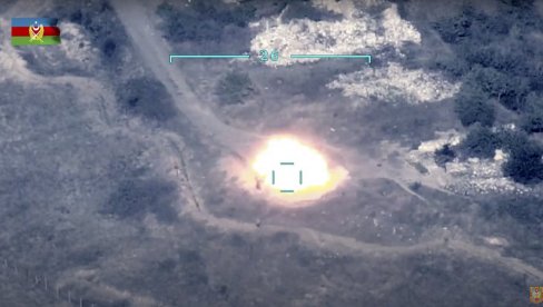 AZERI UNIŠTILI PEŠADIJSKU JEDINICU: Artiljerija navođena iz drona zasula neprijatelje (VIDEO)