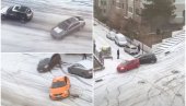 AUTOMOBILI LETE LETE PO PUTU: Sneg napravio haos u Ankari, vozači potpuno nemoćni (VIDEO)