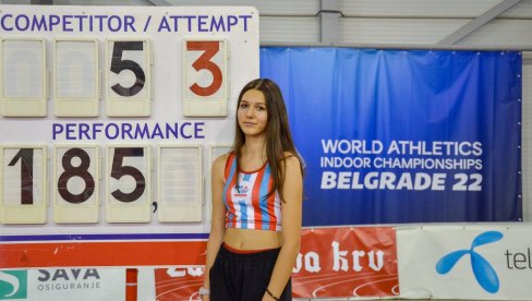 TATINA ĆERKA: Angelina Topić prva na svetu u kategoriji mlađih juniorki u skoku u vis