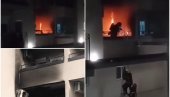 HOROR U OBRENOVCU: Izbio požar u stanu dok je unutra bio par sa bebom (VIDEO)