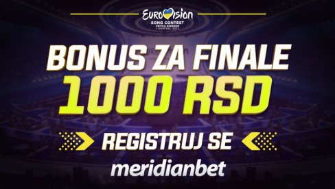 БОНУС ЗА ФИНАЛЕ ЕВРОВИЗИЈЕ: Бесплатно преузми 1.000 РСД и одиграј на Србију!