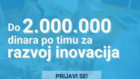 DO DVA MILIONA PO TIMU: Konkurs Sekretarijata za privredu za razvoj inovativnih delatnosti