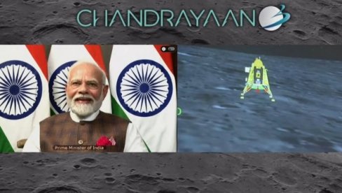 INDIJSKA LETELICA STIGLA NA MESEC: Čandrajan-3 ušao u istoriju, uspelo sletanje na južni pol (VIDEO)