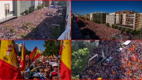 ХАОТИЧНО У МАДРИДУ: Десетине хиљада грађана на улицама, буне се против амнестије каталонских сепаратиста (ФОТО/ВИДЕО)