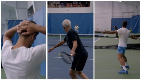 ĐOKOVIĆ NIJE MOGAO DA VERUJE: Novak igrao protiv Mekinroa, nije ni sanjao šta će da mu uradi 64-godišnjak (VIDEO)