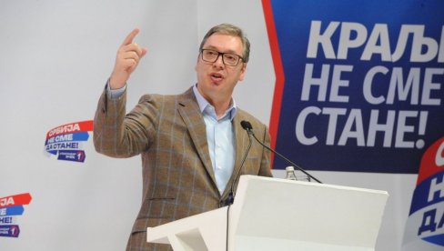 DA IH POBEDIMO ZA NAŠU DECU I NAŠU BUDUĆNOST: Snažne poruke predsednika Vučića iz Kraljeva (FOTO/VIDEO)
