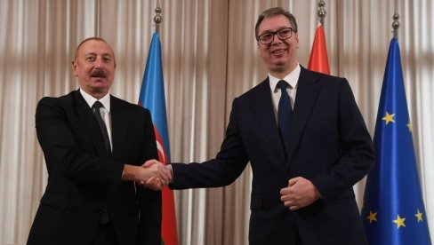 ВУЧИЋ СА АЛИЈЕВИМ: Поносам сам на то што смо за Азербејџаном успели да изградимо одличне односе