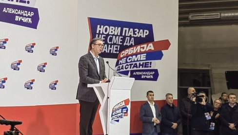 PUNA DVORANA PENDIK: Vučić poručio u Novom Pazaru - Ubrzaćemo radove na svim pravcima i poljima (FOTO/VIDEO)