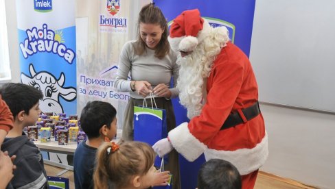 МОЈА КРАВИЦА НОВОГОДИШЊИ ПАКЕТИЋИ ЗА НАЈМЛАЂЕ: Компанија Имлек традиционално уручила новогодишњу донацију Прихватилишту за децу Београда