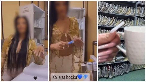 KO JE ZA BOCKU? Skandal u Domu zdravlja u Nišu, iskoristila pauzu da se polugola snima među kartonima pacijenata (FOTO/ VIDEO)