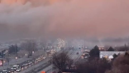JEZIVI SNIMCI POŽARA U BLOKU 70: Od gustog dima ništa se ne vidi, 46 vatrogasaca gasi požar (VIDEO)