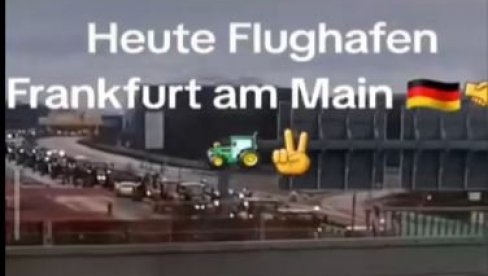 POLJOPRIVREDNICI BLOKIRALI PRILAZE AERODROMU U FRANKFURTU: Novi haos u Nemačkoj (VIDEO)