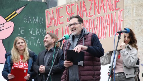 NEDOVOLJAN JEDAN ZA HRVATSKU VLADU: Veliki protest nastavnika u Zagrebu (FOTO)