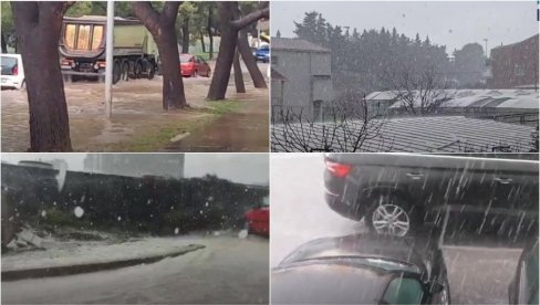 JAKO NEVREME POGODILO HRVATSKU: Ulice ostale pod vodom, grad zabeleo delove Splita, oštećene kuće (VIDEO)