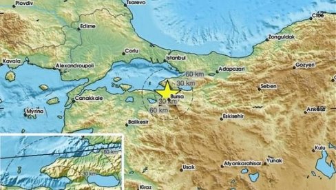 ZEMLJOTRES POGODIO TURSKU: Treslo se kod Burse
