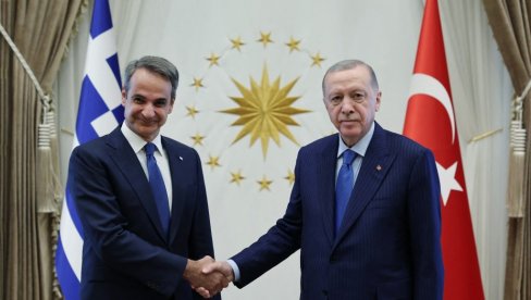 ЕРДОГАН НА САСТАНКУ СА МИЦОТАКИСОМ У АНКАРИ: Прва посета грчког премијера Турској након пет година